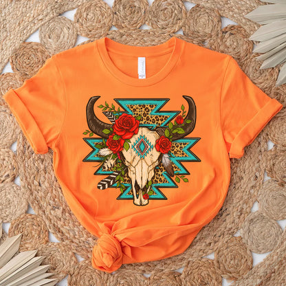 Every Child Matters Buffalo Skull Orange Shirt - Western Awareness Tee
