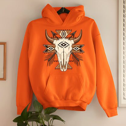 Every Child Matters Buffalo Skull Orange Shirt - Geometric Graphic Tee