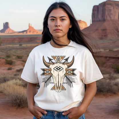 Every Child Matters Buffalo Skull Orange Shirt - Geometric Graphic Tee