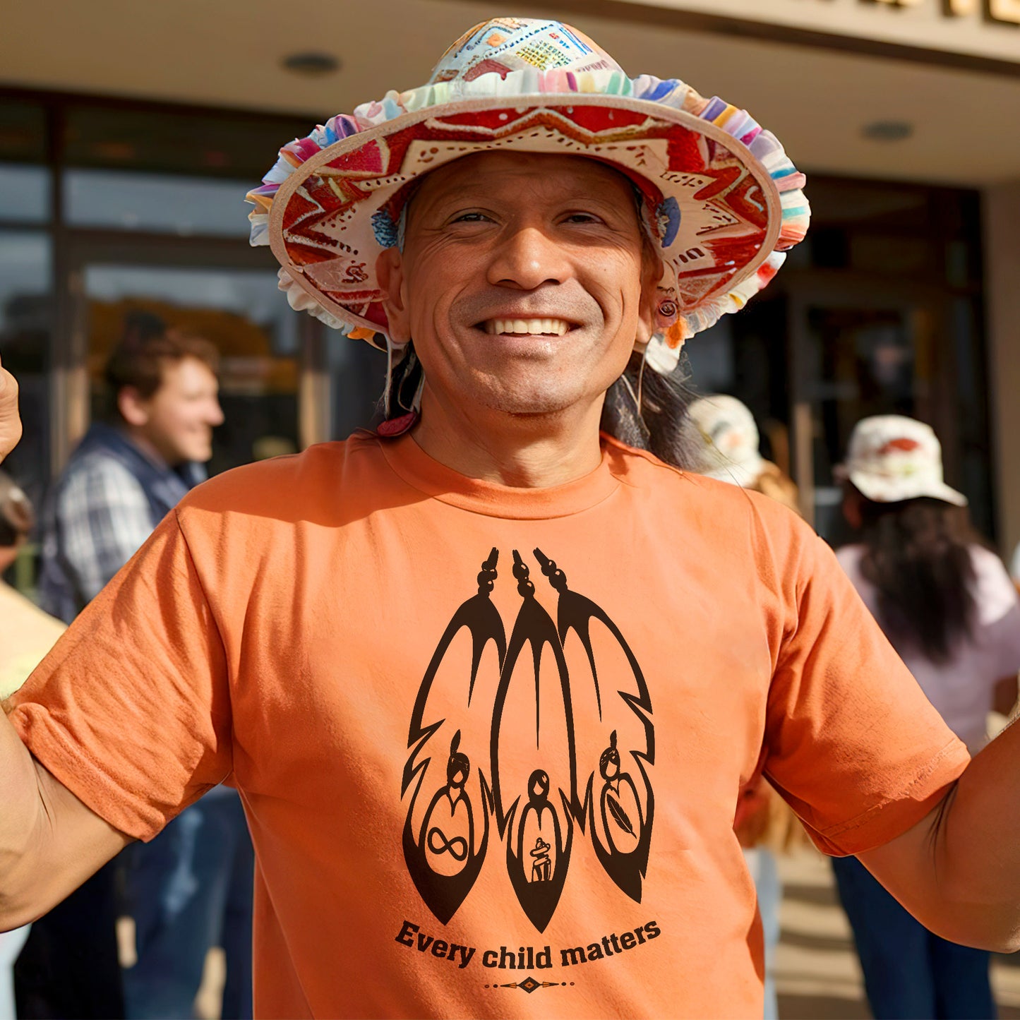 Every Child Matters Orange Shirt Day - Indigenous Awareness Feather Graphic Unisex T-shirt/Hoodie/Sweatshirt