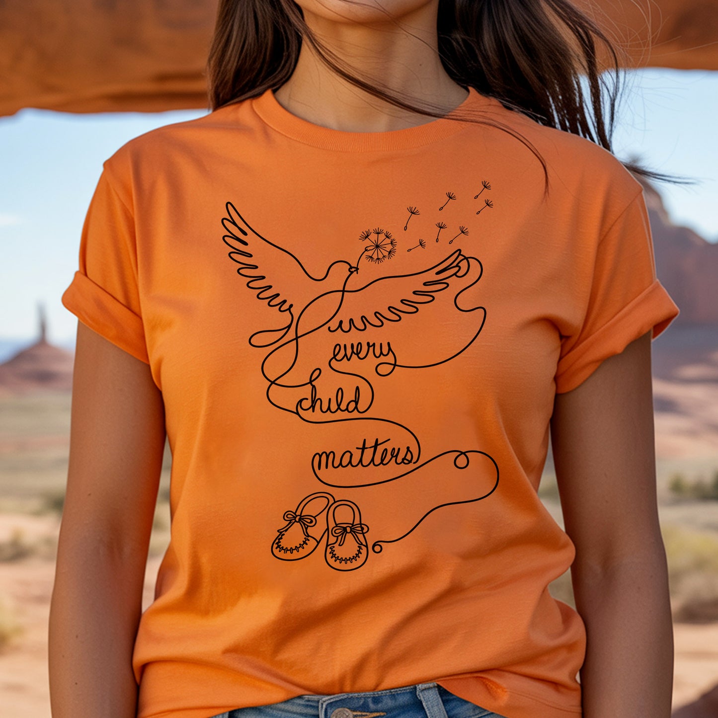 Every Child Matters Orange Shirt Day - Healing Dove Indigenous Remembrance Unisex T-shirt/Hoodie/Sweatshirt