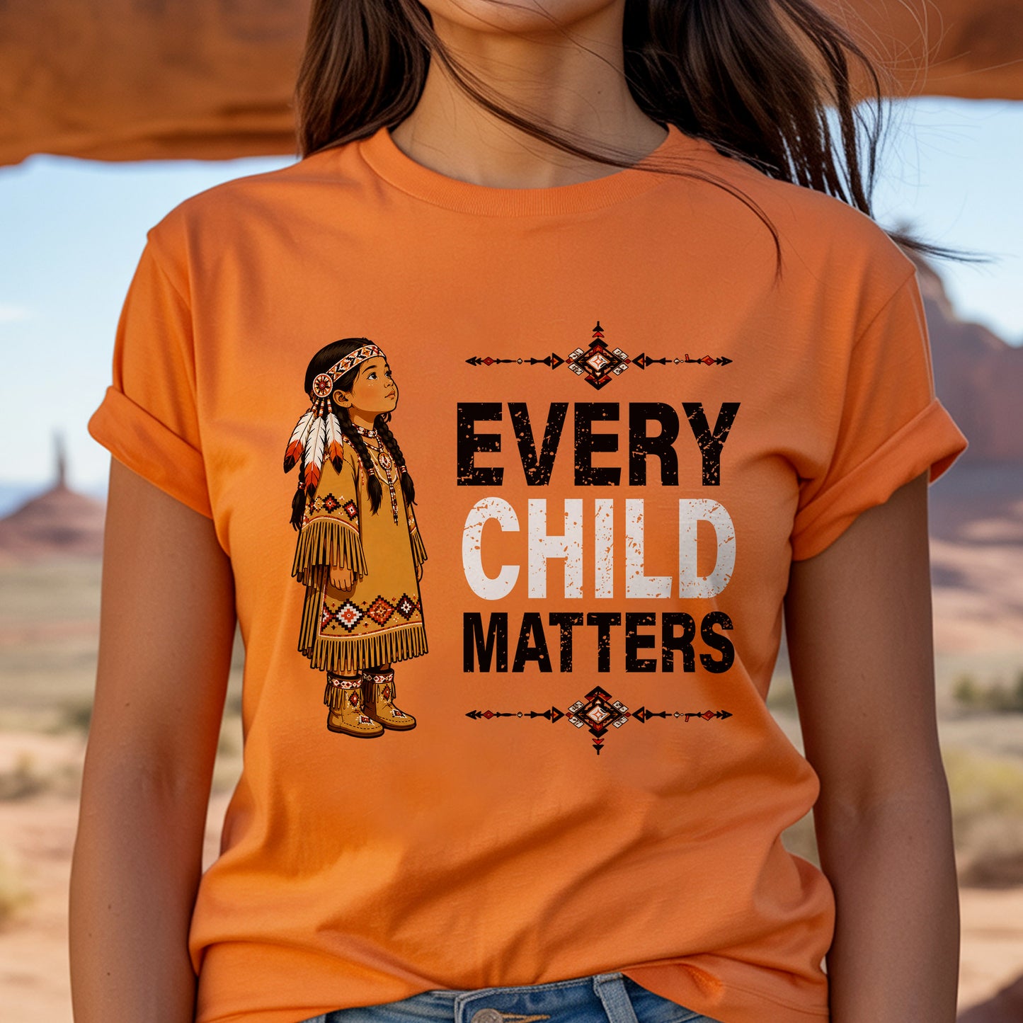 Every Child Matters Orange Shirt Day - Indigenous Girl Awareness Graphic Unisex T-shirt/Hoodie/Sweatshirt
