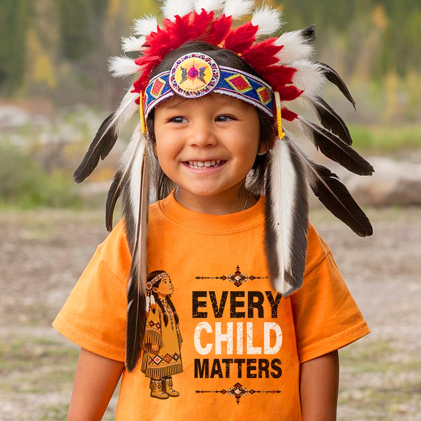 Every Child Matters Orange Shirt Day - Indigenous Girl Awareness Graphic Unisex T-shirt/Hoodie/Sweatshirt
