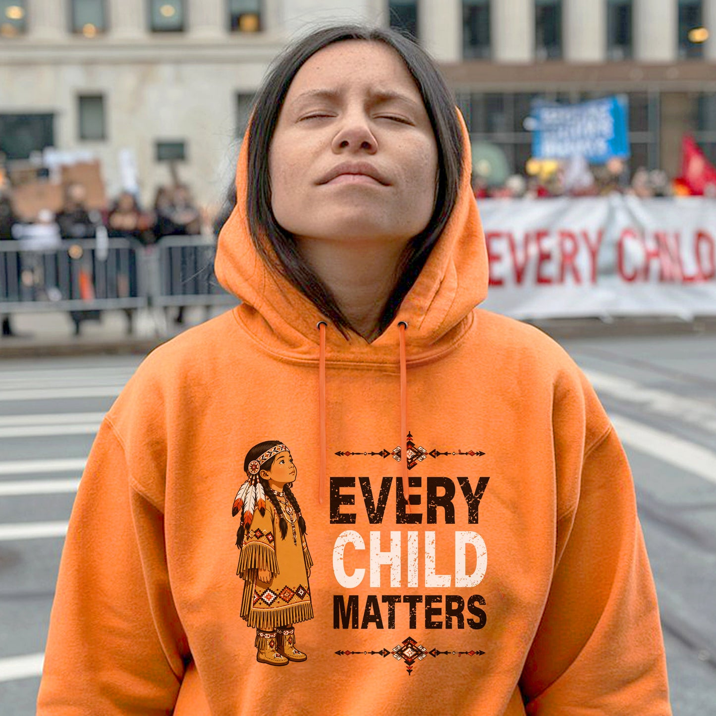 Every Child Matters Orange Shirt Day - Indigenous Girl Awareness Graphic Unisex T-shirt/Hoodie/Sweatshirt