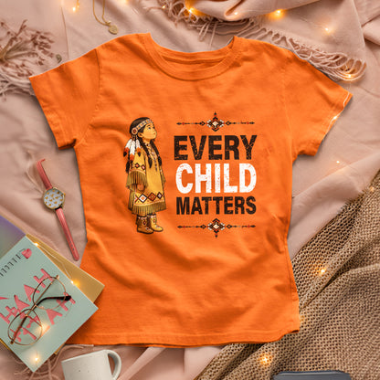 Every Child Matters Orange Shirt Day - Indigenous Girl Awareness Graphic Unisex T-shirt/Hoodie/Sweatshirt
