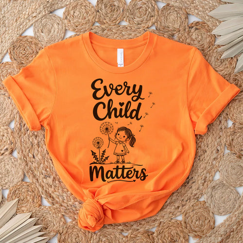 Every Child Matters Orange Shirt Day - Dandelion Girl Awareness Graphic Unisex T-shirt/Hoodie/Sweatshirt