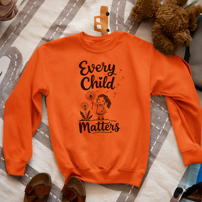 Every Child Matters Orange Shirt Day - Dandelion Girl Awareness Graphic Unisex T-shirt/Hoodie/Sweatshirt