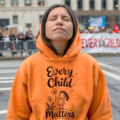 Every Child Matters Orange Shirt Day - Dandelion Girl Awareness Graphic Unisex T-shirt/Hoodie/Sweatshirt