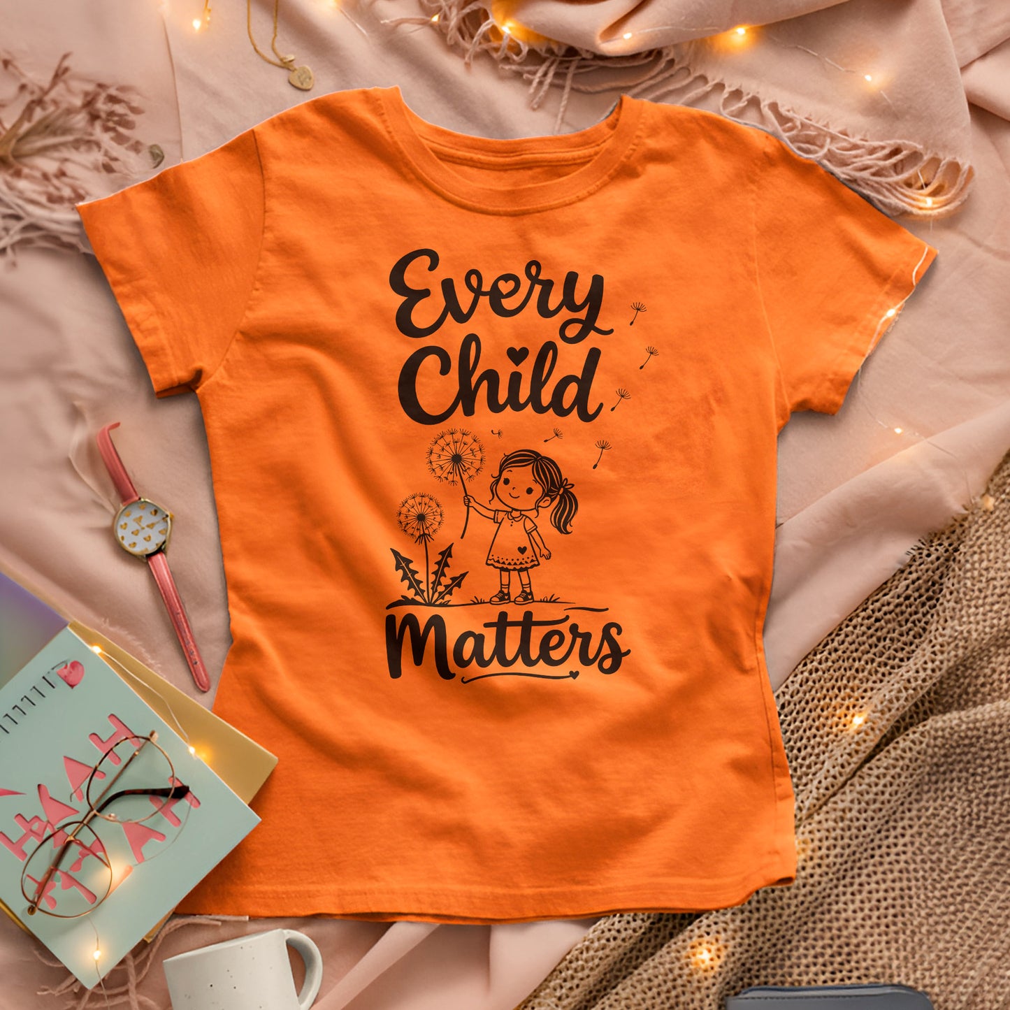 Every Child Matters Orange Shirt Day - Dandelion Girl Awareness Graphic Unisex T-shirt/Hoodie/Sweatshirt