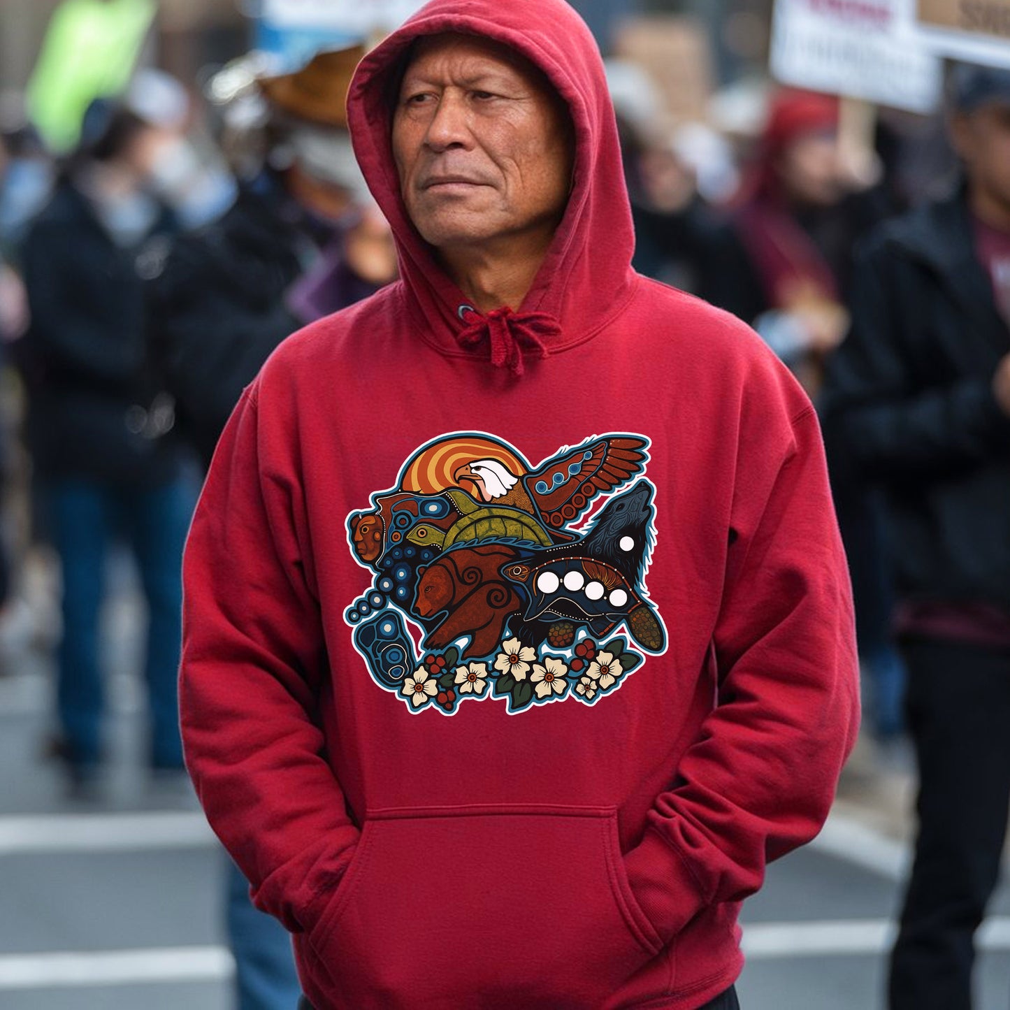 Indigenous Spirit Animals Unisex T-Shirt/T-Shirt V-Neck/Hoodie/Sweatshirt