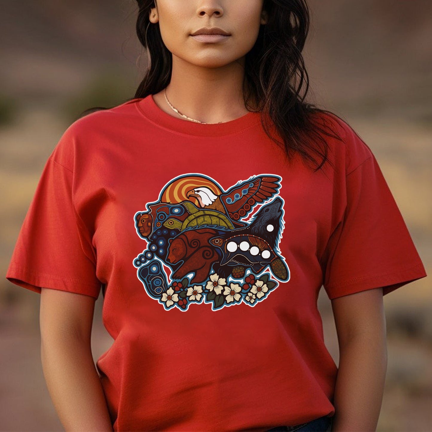 Indigenous Spirit Animals Unisex T-Shirt/T-Shirt V-Neck/Hoodie/Sweatshirt