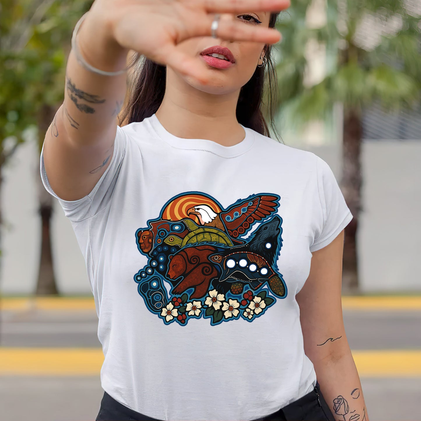 Indigenous Spirit Animals Unisex T-Shirt/T-Shirt V-Neck/Hoodie/Sweatshirt