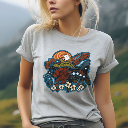 Indigenous Spirit Animals Unisex T-Shirt/T-Shirt V-Neck/Hoodie/Sweatshirt