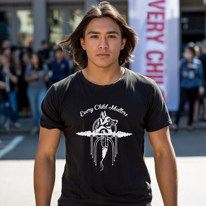 Every Child Matters Wolf and Feather Illustration Unisex T-shirt/Hoodie/Sweatshirt