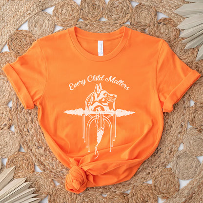 Every Child Matters Wolf and Feather Illustration Unisex T-Shirt/Hoodie/Sweatshirt