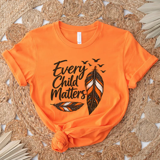 Every Child Matters Feather Design Unisex T-shirt/Hoodie/Sweatshirt