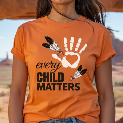 Every Child Matters Orange Shirt Day Feather Unisex T-shirt/Hoodie/Sweatshirt