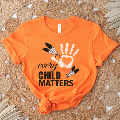 Every Child Matters Orange Shirt Day Feather Unisex T-shirt/Hoodie/Sweatshirt