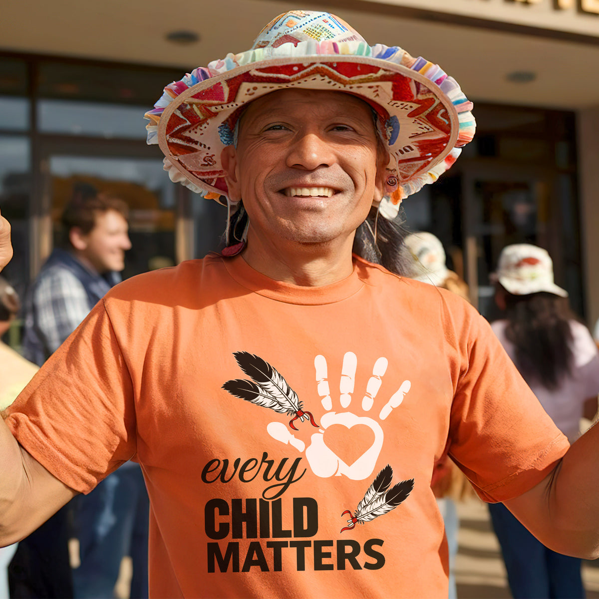 Every Child Matters Orange Shirt Day Feather Unisex T-shirt/Hoodie/Sweatshirt