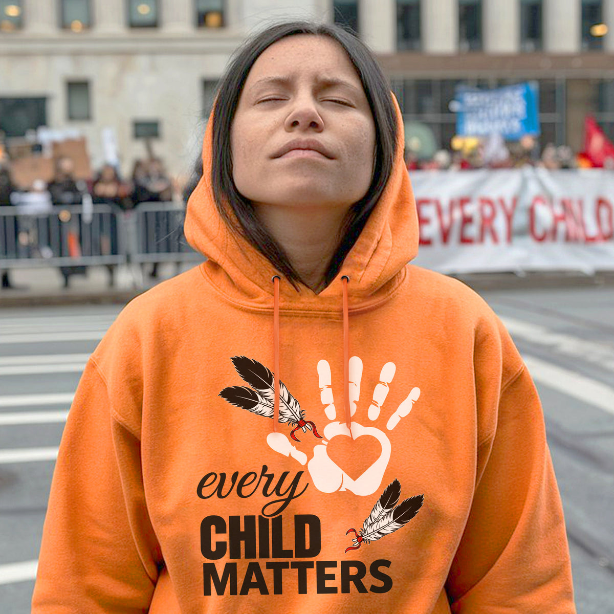 Every Child Matters Orange Shirt Day Feather Unisex T-shirt/Hoodie/Sweatshirt