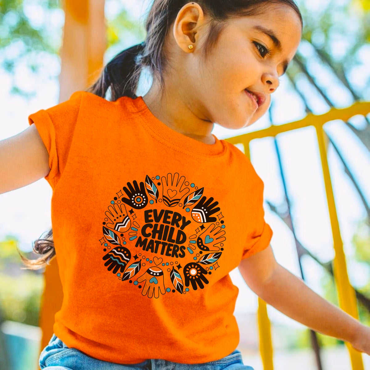 Every Child Matters Orange Shirt Day Pattern Unisex T-shirt/Hoodie/Sweatshirt