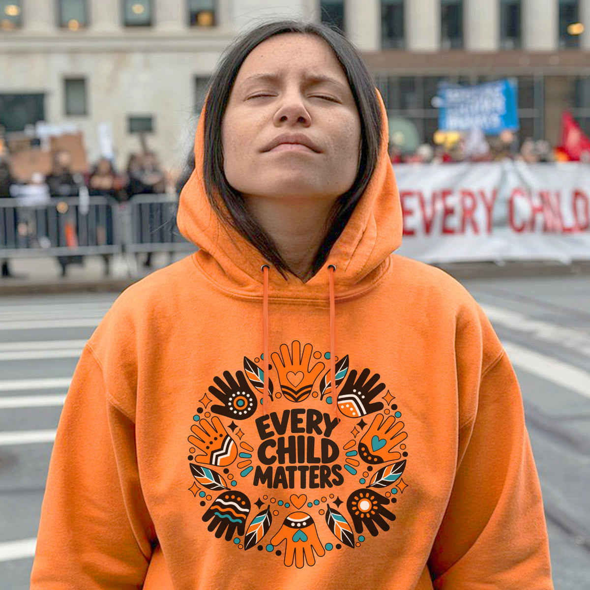 Every Child Matters Orange Shirt Day Pattern Unisex T-shirt/Hoodie/Sweatshirt