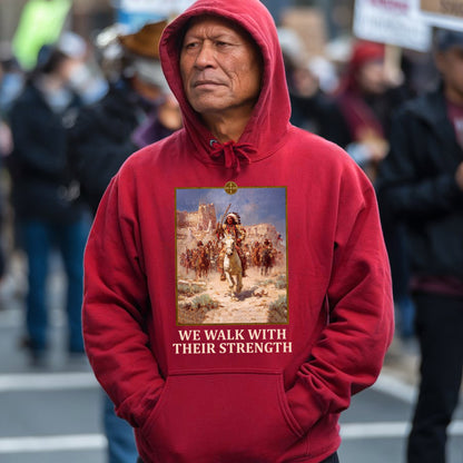 Indigenous Resilience - Chief on White Horse Painting Unisex T-Shirt/Hoodie/Sweatshirt