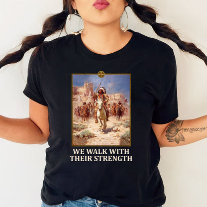Indigenous Resilience - Chief on White Horse Painting Unisex T-Shirt/Hoodie/Sweatshirt
