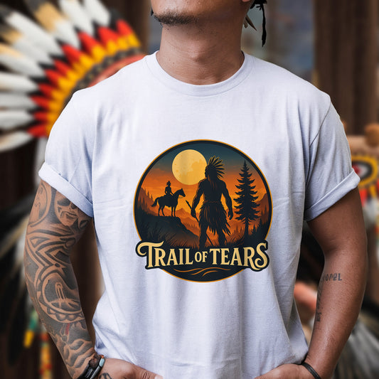 Trail of Tears Journey - Warrior Silhouette Design Unisex T-Shirt/Hoodie/Sweatshirt
