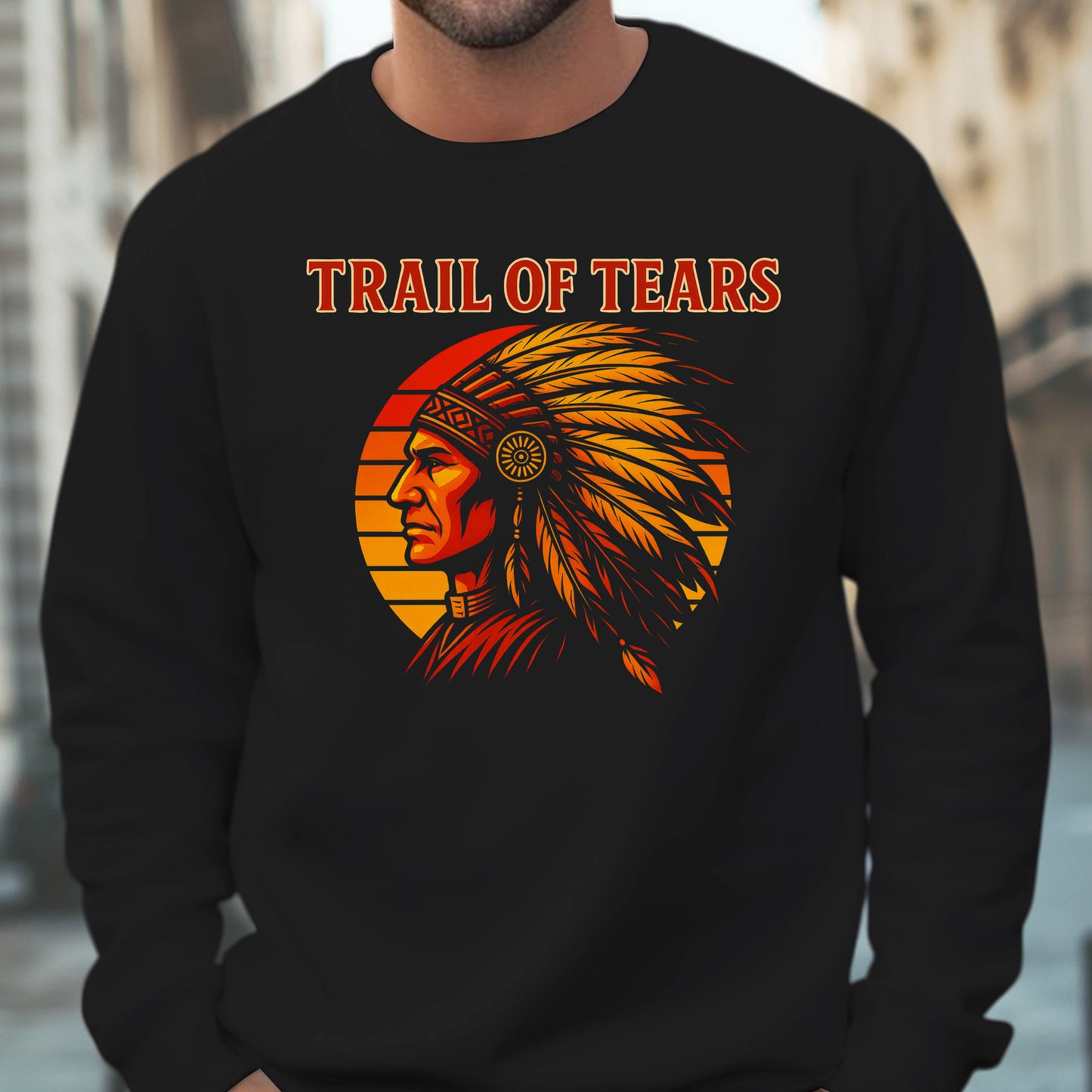 Trail of Tears Chief Headdress Graphic Vintage Style Unisex T-Shirt/Hoodie/Sweatshirt