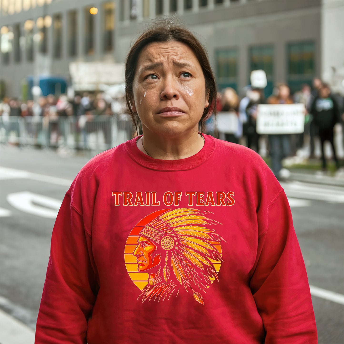 Trail of Tears Chief Headdress Graphic Vintage Style Unisex T-Shirt/Hoodie/Sweatshirt