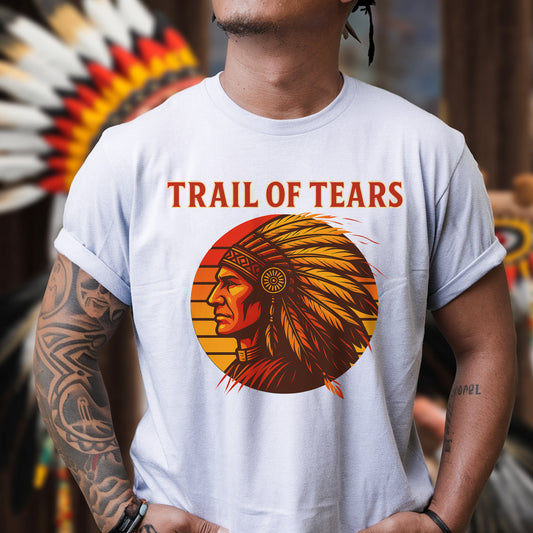 Trail of Tears Chief Headdress Graphic Vintage Style Unisex T-Shirt/Hoodie/Sweatshirt