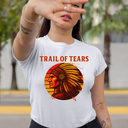 Trail of Tears Chief Headdress Graphic Vintage Style Unisex T-Shirt/Hoodie/Sweatshirt