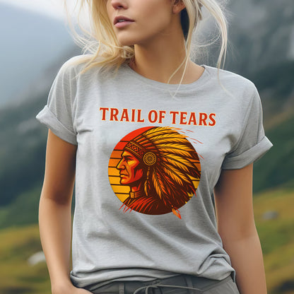 Trail of Tears Chief Headdress Graphic Vintage Style Unisex T-Shirt/Hoodie/Sweatshirt