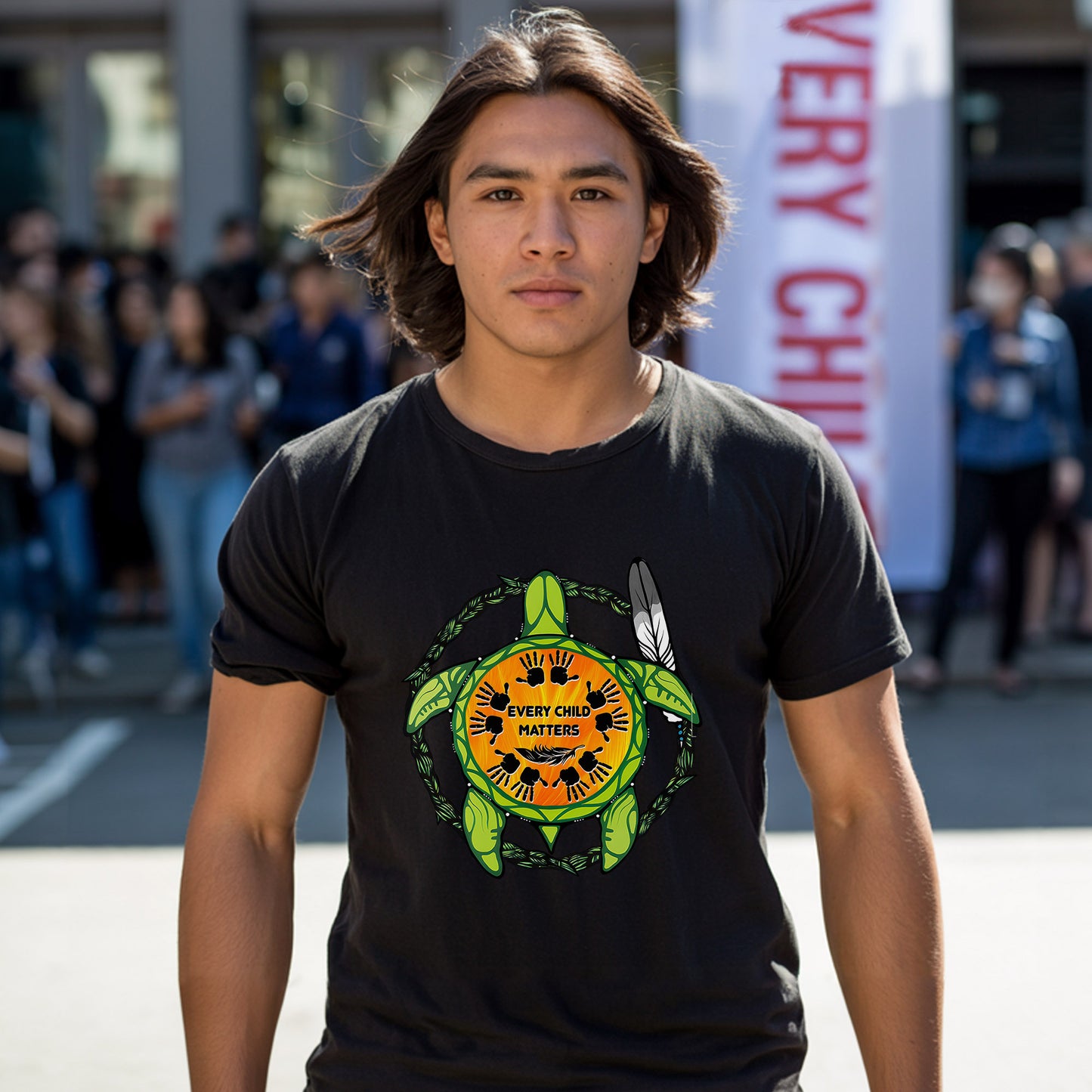 Every Child Matters - Turtle & Feather Orange Unisex T-Shirt/Hoodie/Sweatshirt