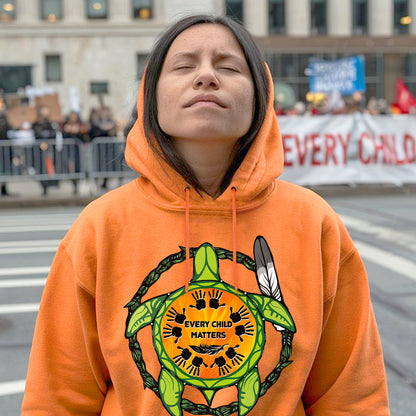 Every Child Matters - Turtle & Feather Orange Unisex T-Shirt/Hoodie/Sweatshirt