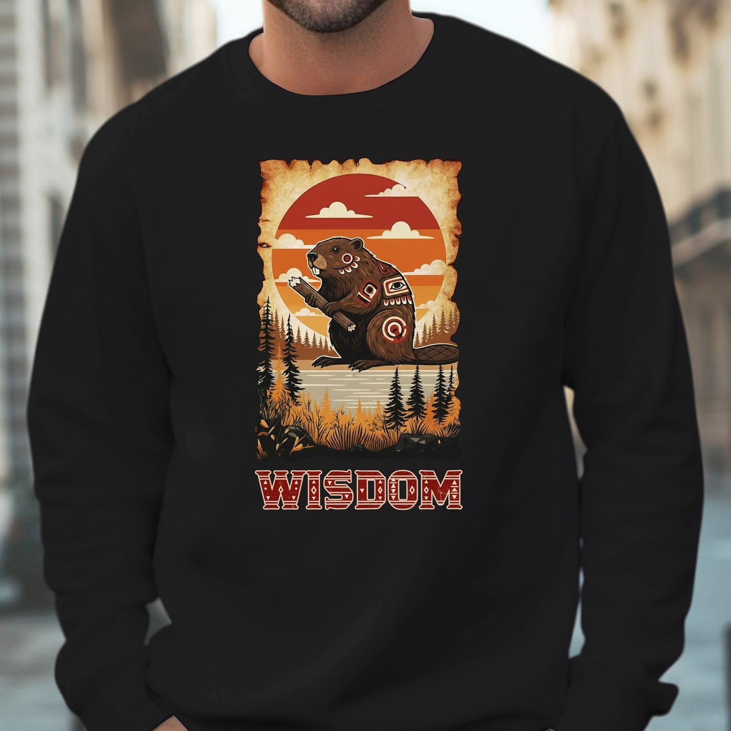 The Seven Sacred Laws Animal - Beaver Native American Unisex T-Shirt/T-Shirt V-Neck/Hoodie/Sweatshirt