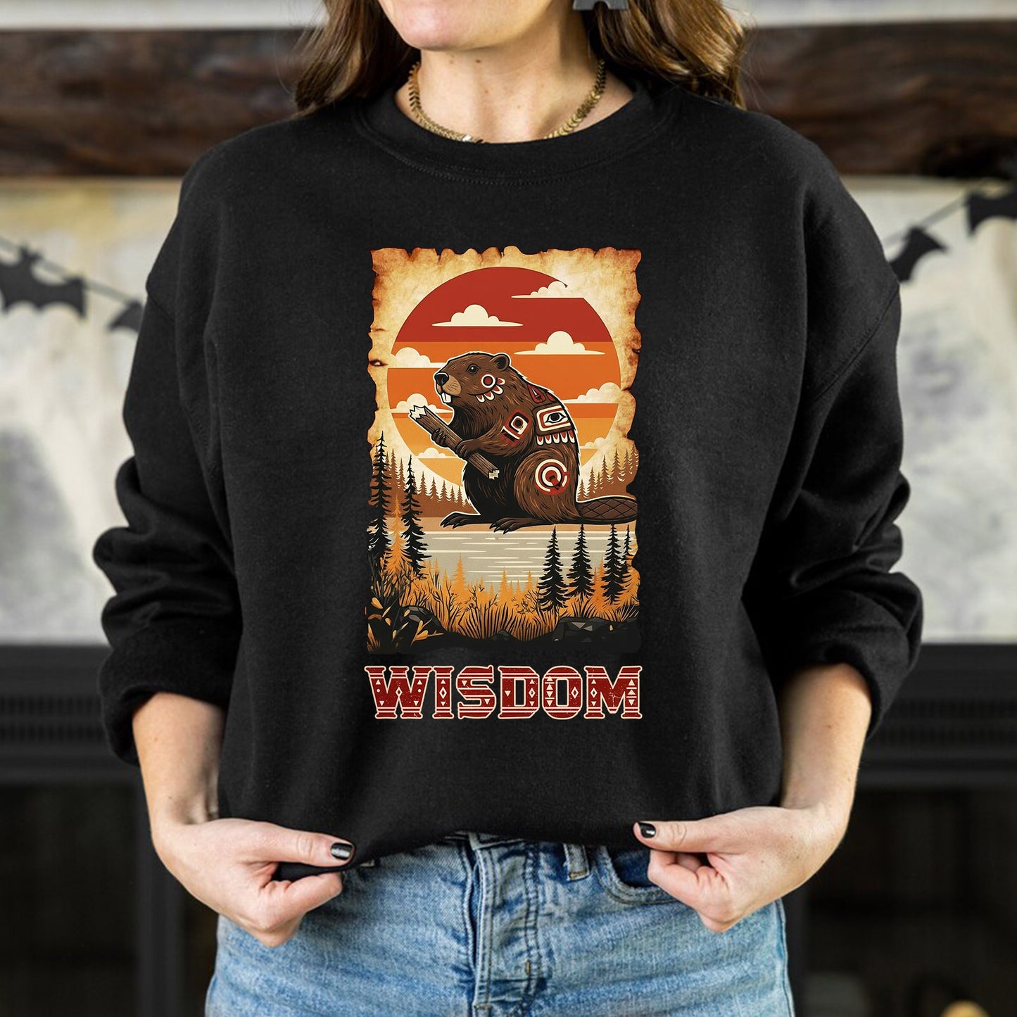 The Seven Sacred Laws Animal - Beaver Native American Unisex T-Shirt/T-Shirt V-Neck/Hoodie/Sweatshirt
