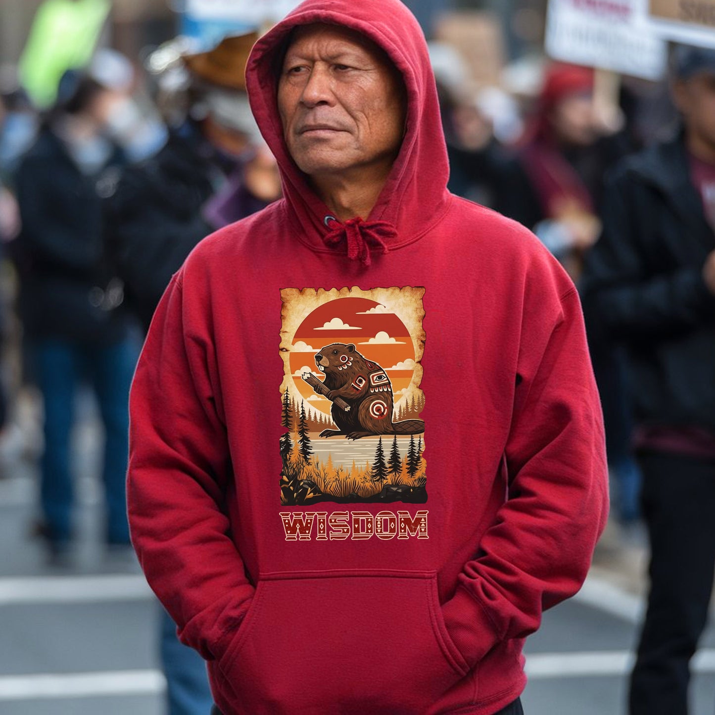 The Seven Sacred Laws Animal - Beaver Native American Unisex T-shirt/T-shirt V-neck/Hoodie/Sweatshirt