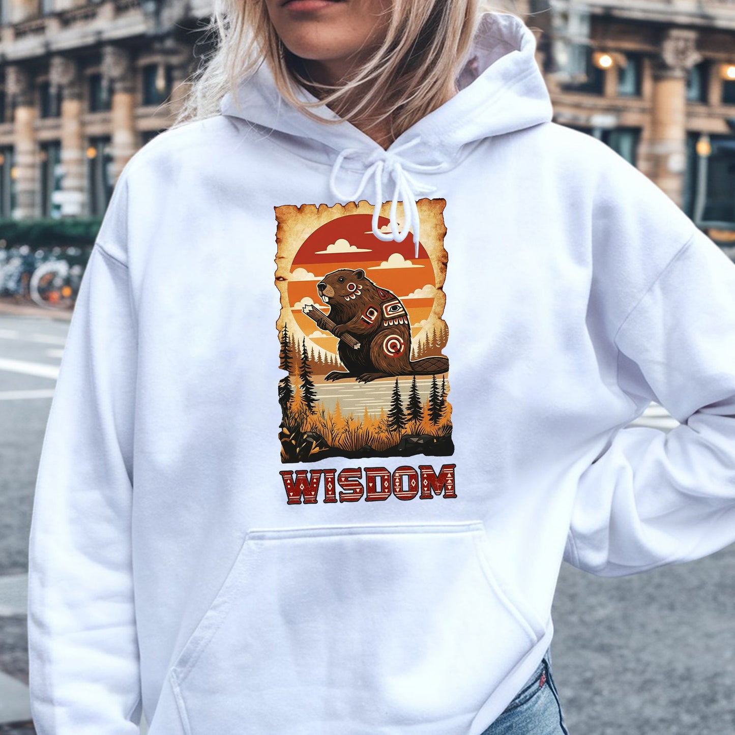 The Seven Sacred Laws Animal - Beaver Native American Unisex T-shirt/T-shirt V-neck/Hoodie/Sweatshirt