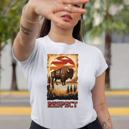 The Seven Sacred Laws Animal - Bison Native American Unisex T-Shirt/T-Shirt V-Neck/Hoodie/Sweatshirt