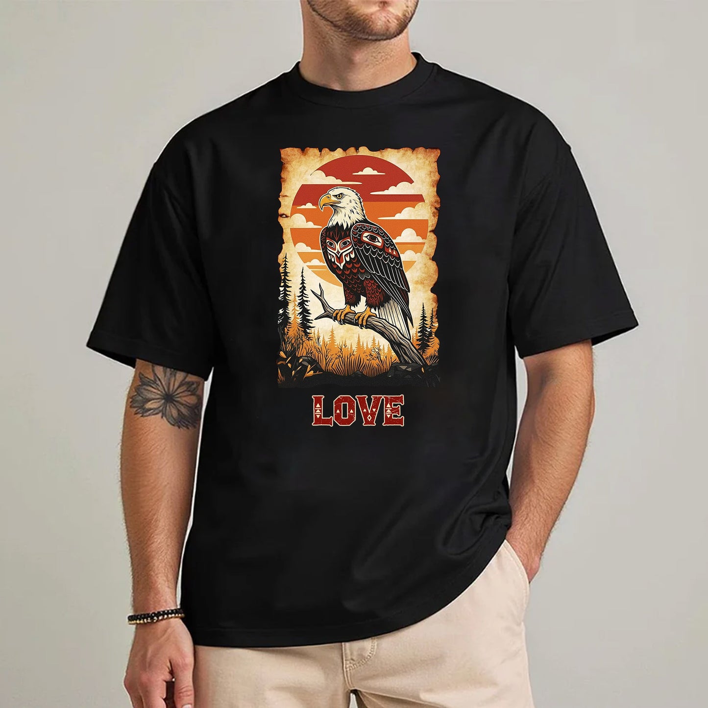 The Seven Sacred Laws Animal - Eagle Native American Unisex T-Shirt/T-Shirt V-Neck/Hoodie/Sweatshirt