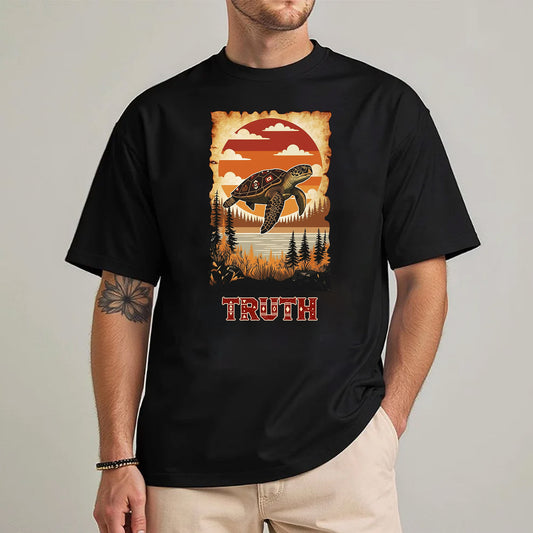 The Seven Sacred Laws Animal - Turtle Native American Unisex T-shirt/T-shirt V-neck/Hoodie/Sweatshirt