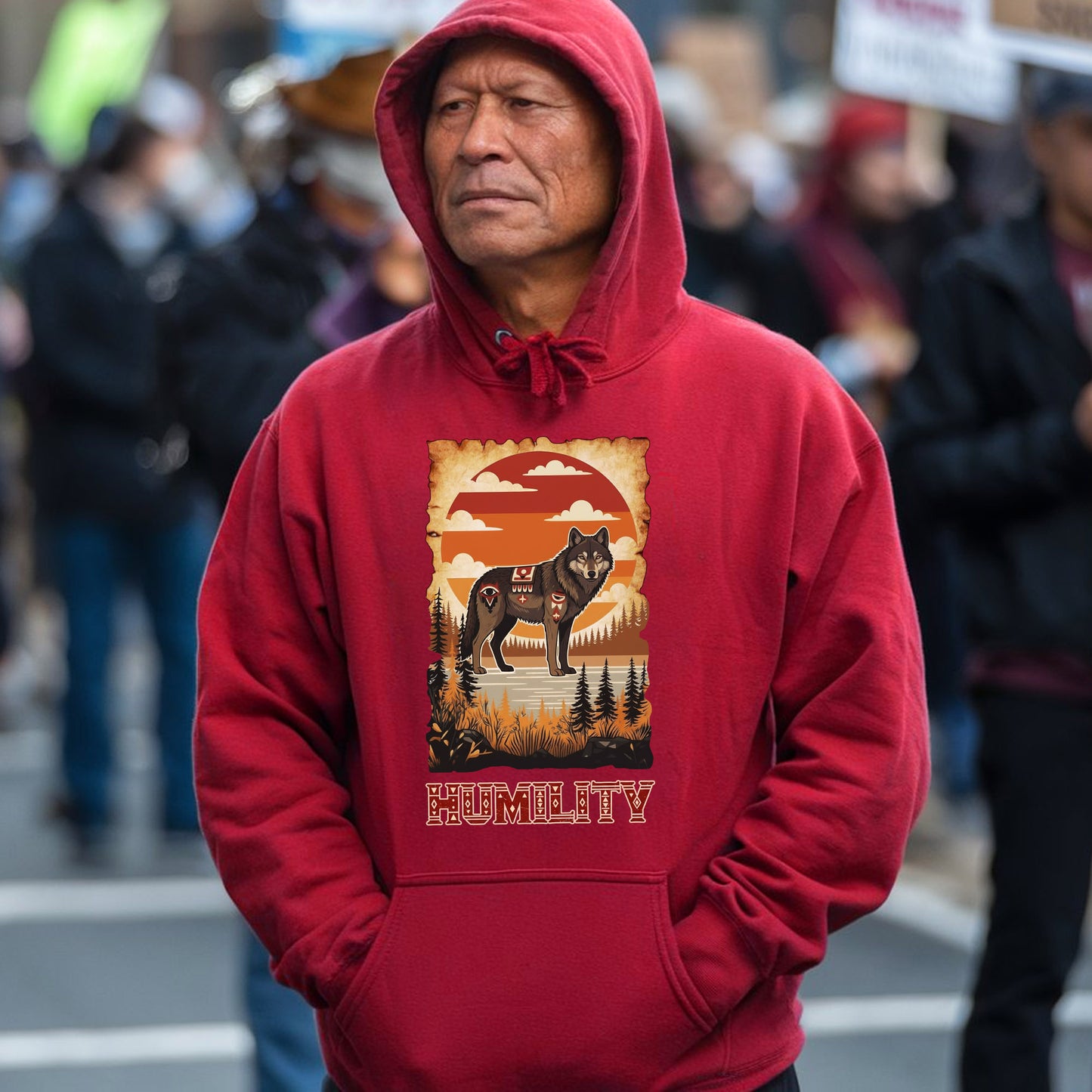 The Seven Sacred Laws Animal - Wolf Native American Unisex T-shirt/T-shirt V-neck/Hoodie/Sweatshirt