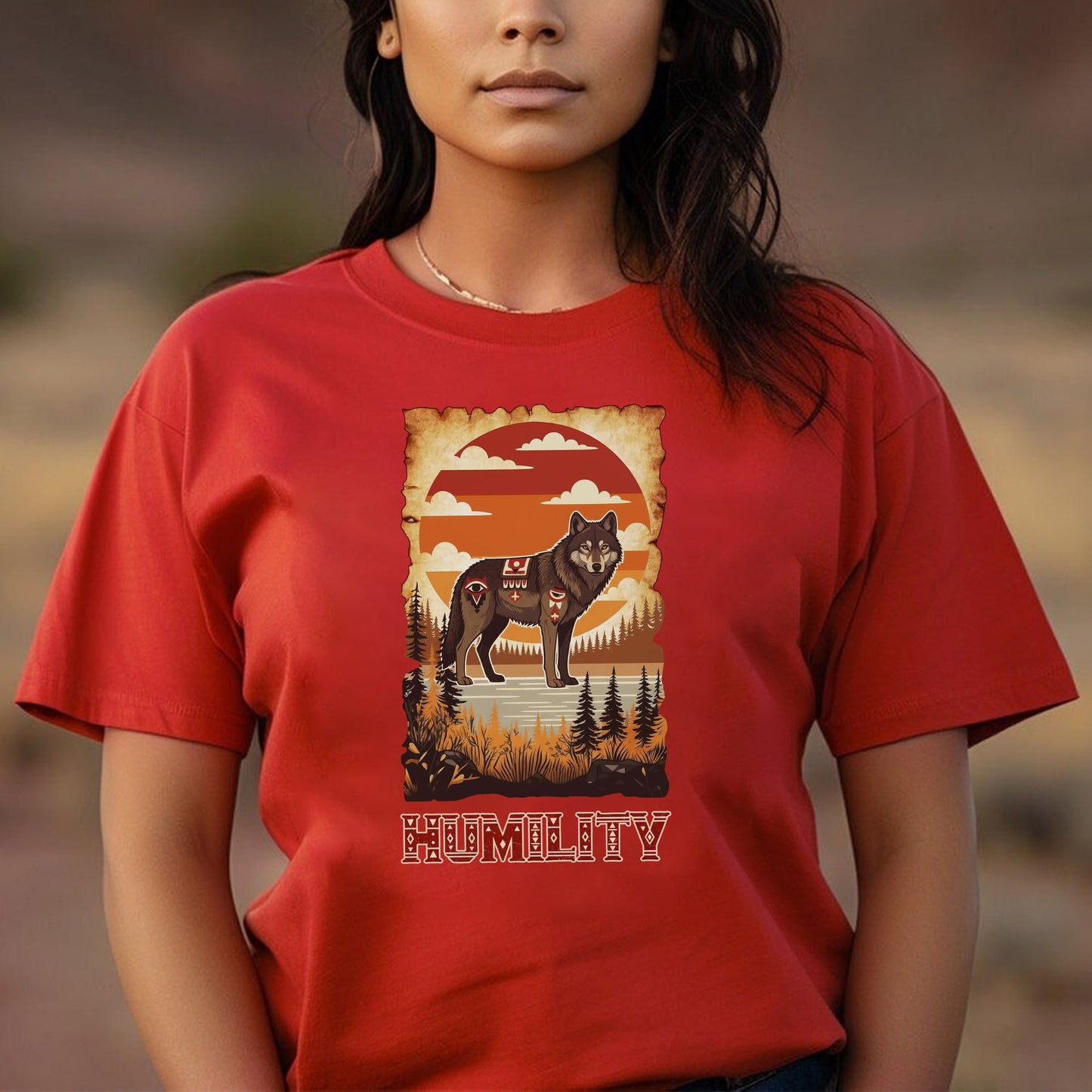 The Seven Sacred Laws Animal - Wolf Native American Unisex T-shirt/T-shirt V-neck/Hoodie/Sweatshirt