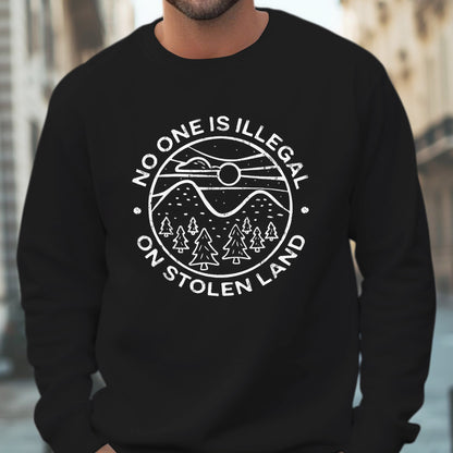 Indigenous Solidarity - No One Is Illegal on Stolen Land Unisex T-Shirt/T-Shirt V-Neck/Hoodie/Sweatshirt