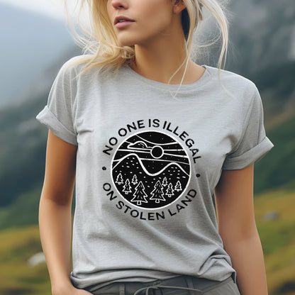 Indigenous Solidarity - No One Is Illegal on Stolen Land Unisex T-Shirt/T-Shirt V-Neck/Hoodie/Sweatshirt