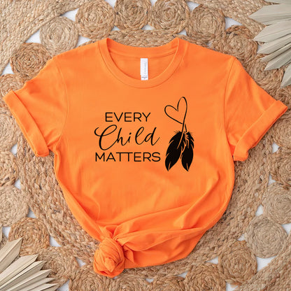 Every Child Matters Minimalist Heart Feather Design Unisex T-Shirt/Hoodie/Sweatshirt