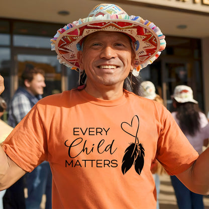 Every Child Matters Minimalist Heart Feather Design Unisex T-Shirt/Hoodie/Sweatshirt