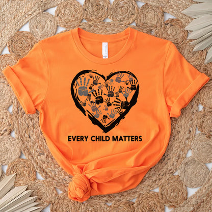 Every Child Matters Handprint Heart For Orange Shirt Day Unisex T-Shirt/Hoodie/Sweatshirt